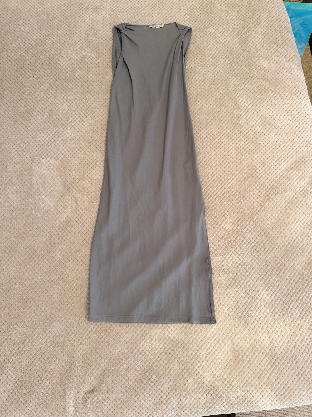 ZARA Light Grey Sleeveless Maxi Dress - Picture 5 of 6